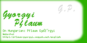 gyorgyi pflaum business card